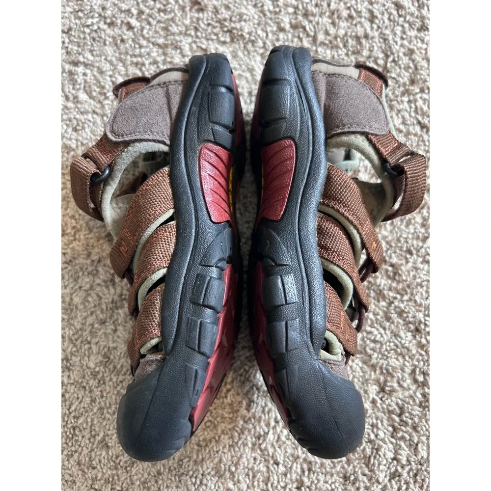 KEEN Newport‎ Hiking Outdoor Kids Brown Canvas Closed Toe Sandals SZ 2